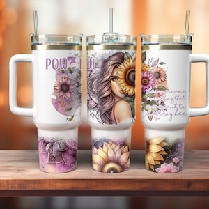 Daily Affirmations 40oz Tumbler Wrap Self Love Mental Health, Sublimation Design Templates, Positive Affirmations Tumbler PNG