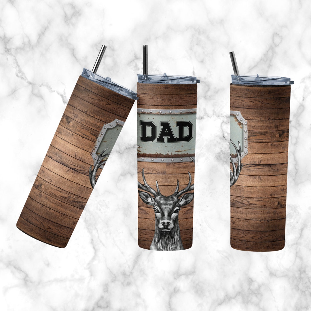 20 Oz Skinny Tumbler Sublimation Deer Camo Wrap, Straight Template Deer ...