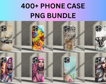 400+ Sublimationsvorlage für Sublimationstelefonhülle, Telefonhüllen-Bundle für benutzerdefinierte Telefonhüllen, iPhone, Samsung, Einheitsgröße, PNG