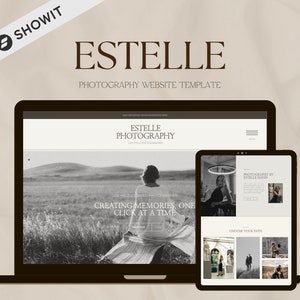 Showit Photography Website Template | Minimalistic Modern Design | Customizable Showit Website | Photography Website | Showit Template