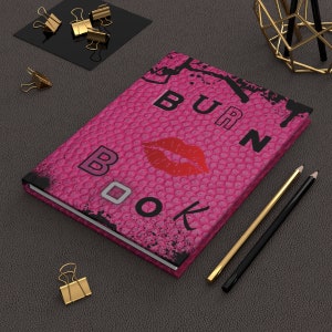 Burn Book Notebook | Mean Girls Inspired | Pink Notebook | Journal | Diary | Hardcover Book