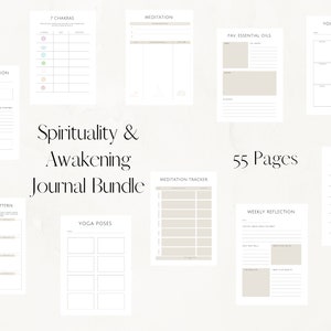 Spirituality Journal, Awakening Journal, Manifestation Journal, Mindfulness Journal, Meditation Bundle, Chakra Journal