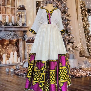 Beautiful Ethiopian and Eritrean traditional dress|kamis|