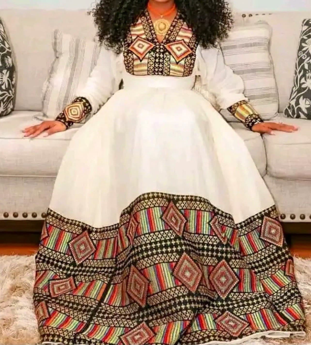 Ethiopian & Eritrean Traditional Dress hahilwe Kemis የሐበሻ Etsy Canada