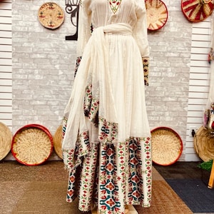 Ethiopian Traditional Dress|Eritrean Dress|Habesha Kemis|Zuria|Habesha Chiffon|Kemis|