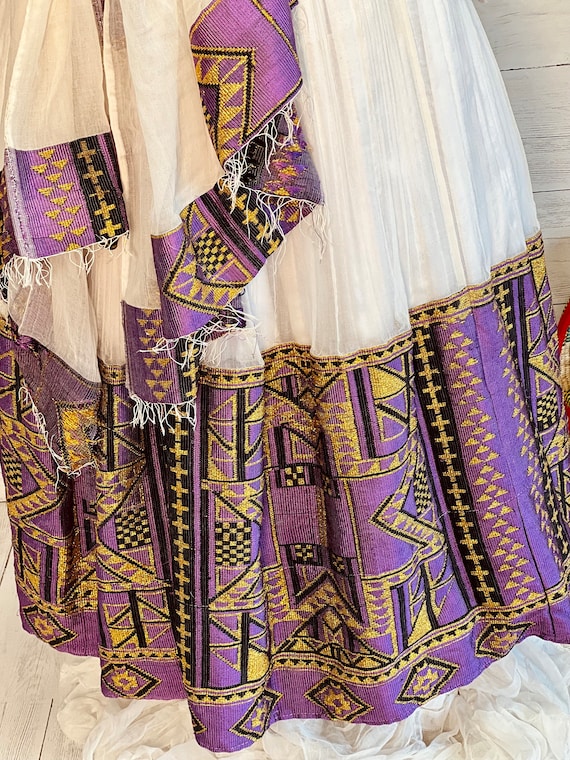 purple ethiopian dress Purple Design Habesha Dress