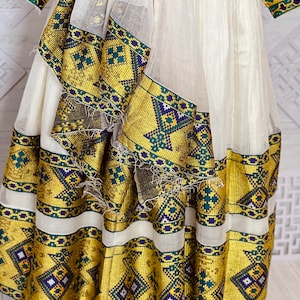 Elegant Ethiopian and Eritrean traditional dress|kamis|