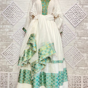 Beautiful Ethiopian and Eritrean traditional dress|kamis| zuria