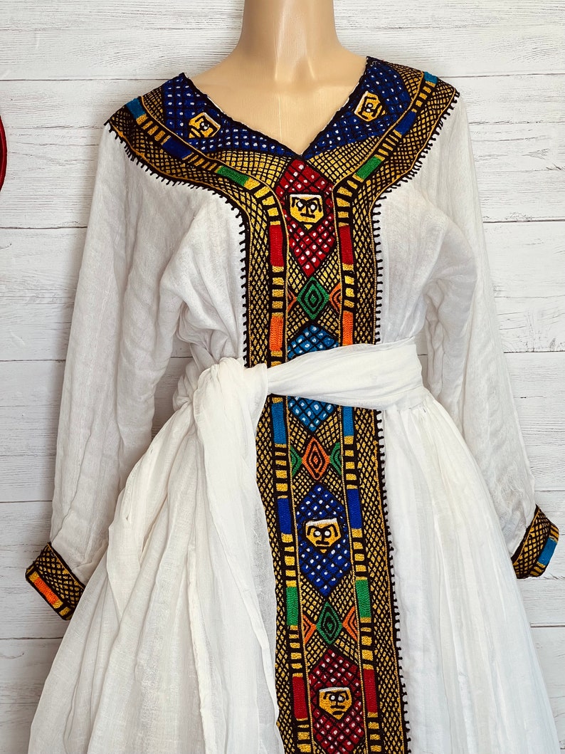 Ngista saba ንግስተ ሳባEthiopian & Eritrean dress Hahilwe Kemis የሐበሻ የሐገር ባህል ልብስEthiopian new year dress Habesha KemisZuria image 5