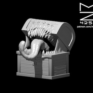 Chest Mimic Miniature | DND | Pathfinder | TTRPG