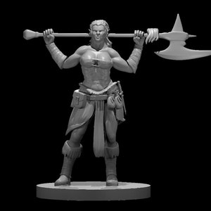 Half Orc Female Barbarian With Greataxe | DND | Pathfinder | TTRPG