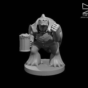 Drunk Tortle Bar Brawler - Miniature for Dungeons and Dragons (D&D)