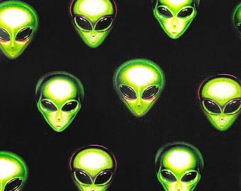Aliens cotton fabric