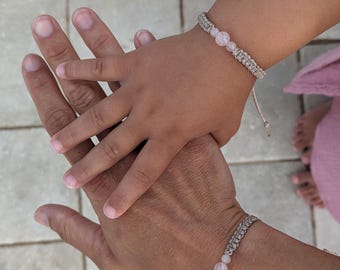 BOCHOI Mutter Tochter Armband Set Für 2 Passendes Natursteinarmband Geschenk von Mutter zu Tochter Zurück zur Schule Geschenke für Mutter Geburtstag Schmuck Schmuck Für Frauen Mädchen