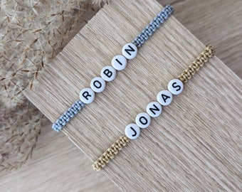 Mitwachsendes Makramee Namensarmband /Babyarmband/ Neugeborenenarmband / handgeknüpft / Geburtsgeschenk / personalisierbar