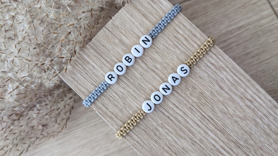 Mitwachsendes Makramee Namensarmband /Babyarmband/ Neugeborenenarmband / handgeknüpft / Geburtsgeschenk / personalisierbar