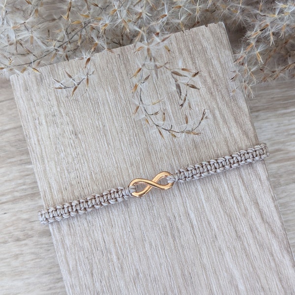 Makramee-Armband  Infinity/ Makramee Armband Unendlichkeitszeichen/ Infinity-Armband/ Unendliche Liebe Armband/ Infinity Armband gold/silber