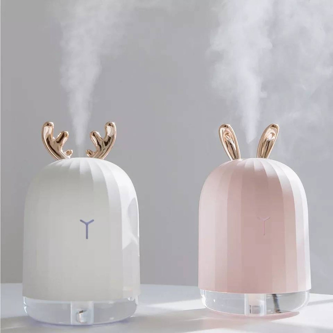 Essential Oil Diffuser Rabbits White Pink Humidifier Home Etsy