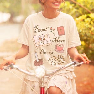 Cottagecore Bookish Shirt, Cozy Fall Bookish Shirt, Read More Books Fall Shirt, Trendy Reading Shirt, Bookish Graphic Tee, Books and Coffee
