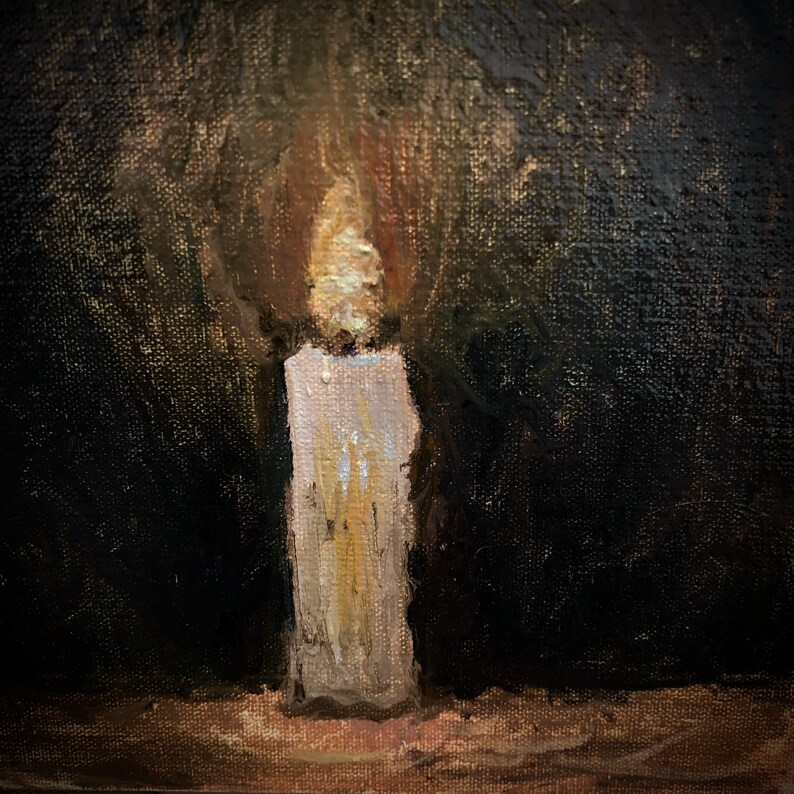 Victorian Candle Oil Painting Digital Download Print for Etsy