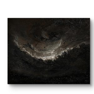 Mystical Storm – Dark Abstract Oil Painting on Canvas | 24x30 cm | Original Handmade Artwork