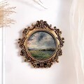 Original Small Oil Painting, Abstract Meadow Landscape, Farmhouse Decor product logo