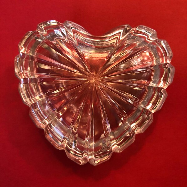 Crystal Heart Shaped Trinket Box Etsy