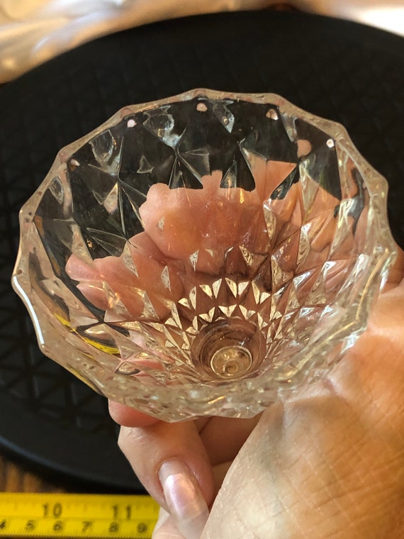 Vintage Pressed Glass Lidded Pear Trinket Holder - image 4