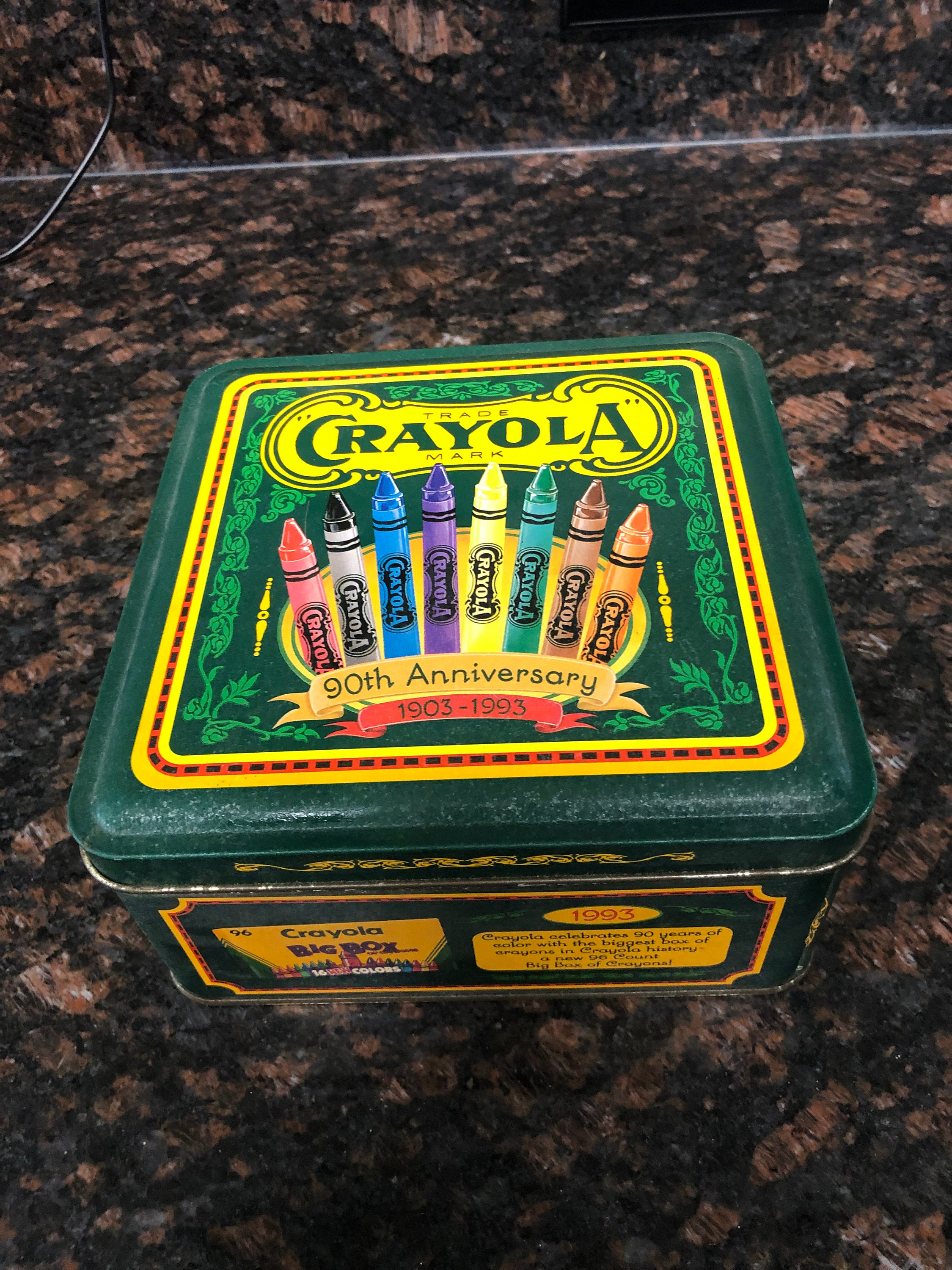 Your Choice of 1 Vintage Crayola Crayon Tin With 64 Pack of