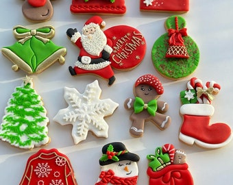 Merry christmas, 13 Pcs Cookies , christmas set, christmas cookies, christmas sugar cookies, holiday cookies, special sugar cookies,