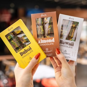 3 Pcs. Famous Dubai Chocolate Bar with Pistachio & Kadayif – Kunefe Chocolate, % 75 Pistachio Paste, Viral Dubai Pistachio Chocolate Treat
