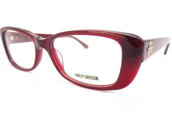 Harley Davidson Reading Glasses From +0.25 To +3.50 Deep Red Diamante Hd521 RD