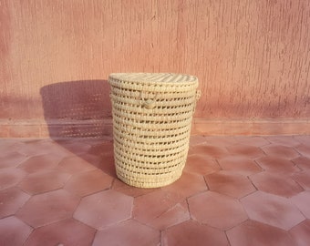 Panier à linge en feuille de palmier ~ 45 cm x 38 cm