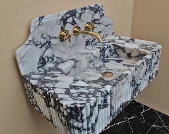 カラカッタ・ヴィオラ大理石製シンク｜壁掛け式洗面器