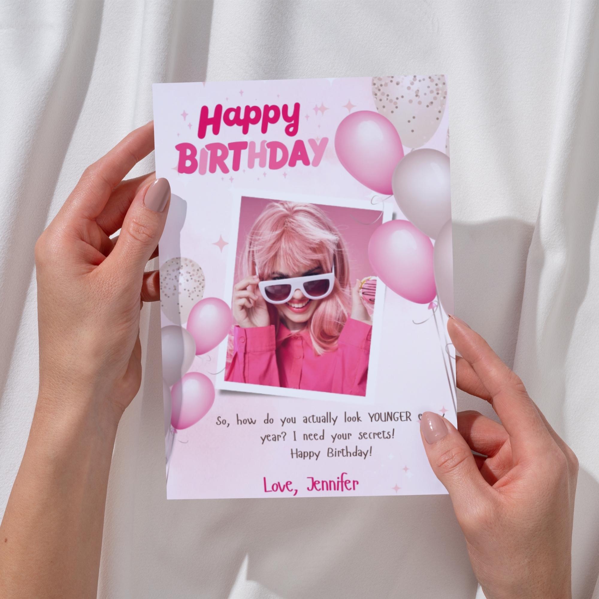 Editable Photo Birthday Card, Customizable Template (digital Card) - Etsy