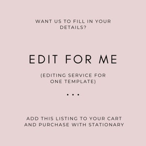 Customization Add On, Edit My Template For Me, Personalize Your Template, Help Me Edit, Edit My Template, Add-on Edit Wording, Edit For Me