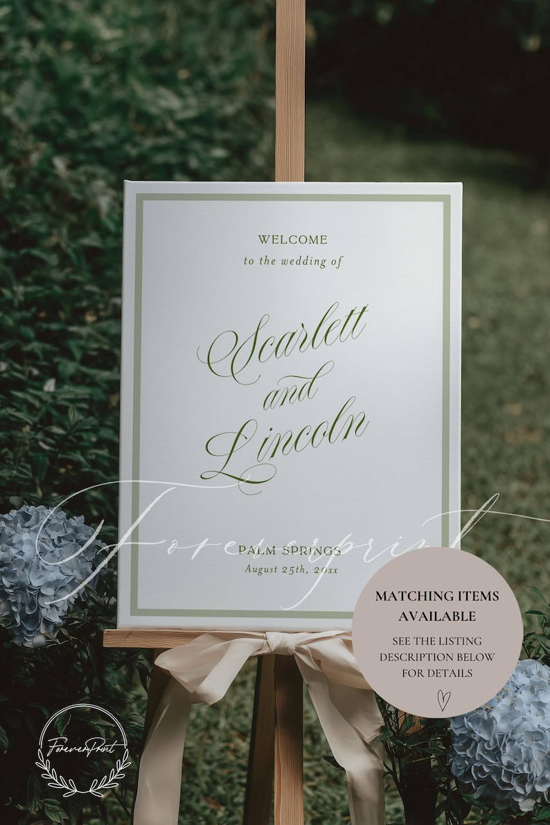 Sage Green Wedding Menu Template, Modern Elegant Dinner Menu Card, 4x9 Tall Menu Printable, Editable Minimalist Reception Menu, GR26 image 10