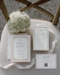 Pink Stripe Wedding Invitation Template Suite, Editable RSVP & Details Card, Watercolor Invite Set, Elegant Classic Printable Download N25