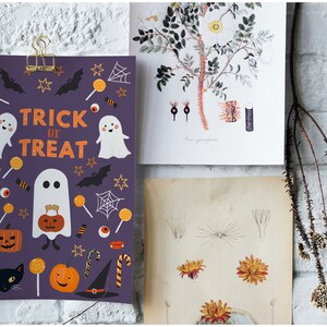 Trick or Treat Print, Spooky Halloween Print, Cute Halloween Printable, Halloween Prints, Kids Halloween Decor DIGITAL DOWNLOAD image 3