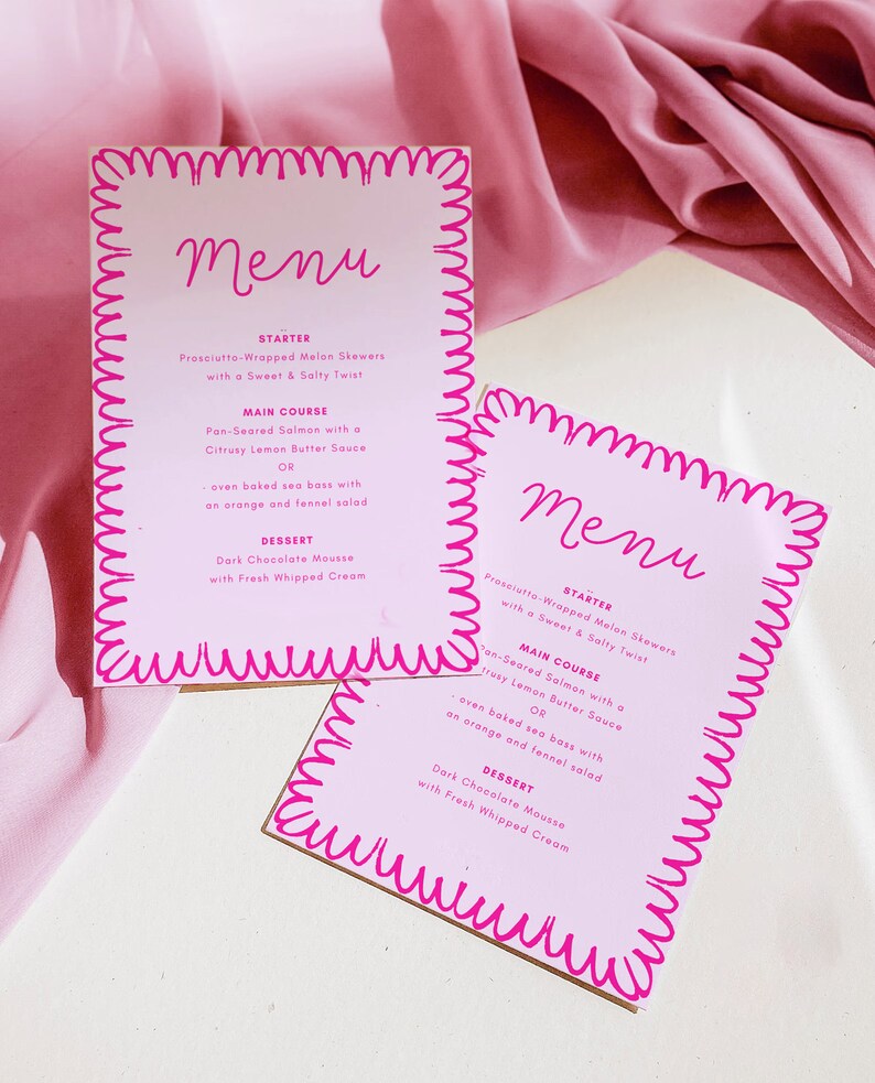 Doodle Frame Menu Template, Instant Download Editable Menu, Hand ...