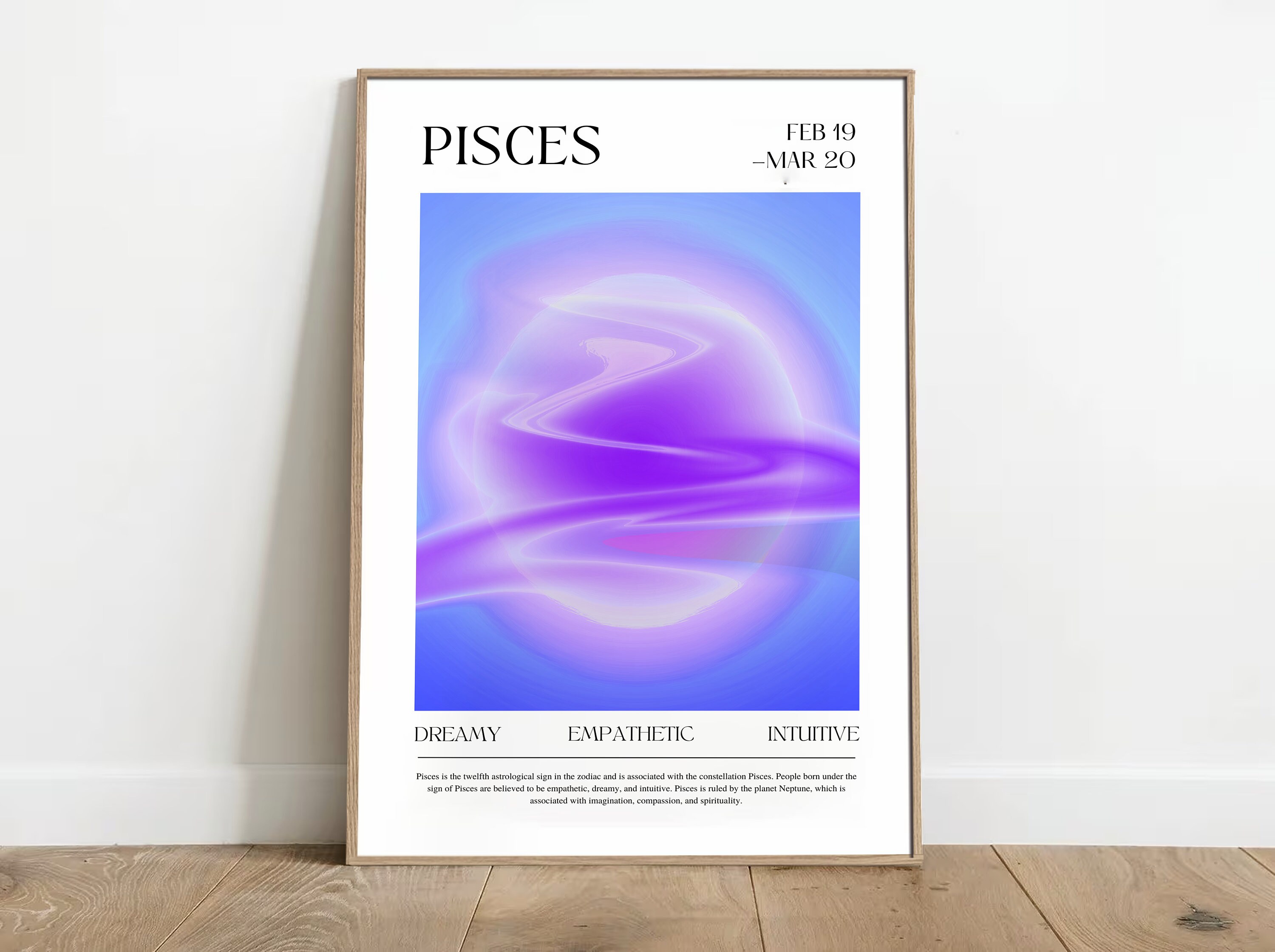 PISCES Wall Art Zodiac Poster Printable, Pisces Art, Pisces Gift ...
