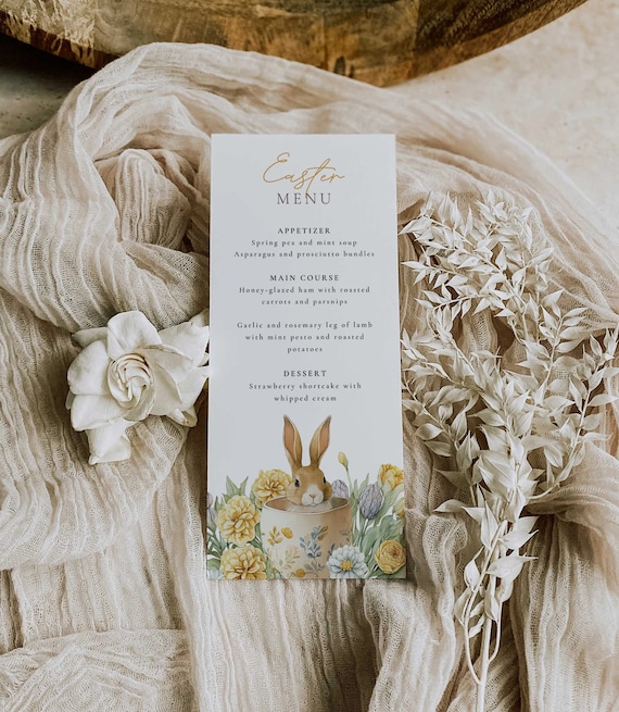 Easter Menu Bunny