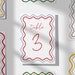 EDITABLE COLOR Wave Wedding Table Numbers Template Printable Table ...
