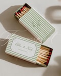 Editable Wedding Matchbox Template, The Perfect Match Favor, Custom Match Box Label, Green Striped Design, Printable Canva Template 021