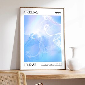 Angel Number 999 Printable, Gradient Artwork, Positive Affirmation ...
