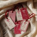 Editable Christmas Gift Tags Template Red Bow | Holiday Tags Printable | Watercolor Stripes product logo