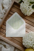 Green Watercolor Stripe Envelope Liner Template \u2013 Printable A7 & Euro Flap Sizes \u2013 Instant Download DIY Wedding Envelope Liner 021