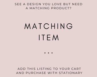 Custom Matching Item