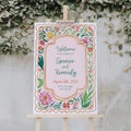 Colorful Floral Spring Welcome Sign, Colorful Flowers Sign, Editable Template, Instant Download, Wedding Welcome Sign, Garden Flowers, DAGNY product logo