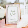 Cards and Gifts Sign Template, Pink Stripe Wedding Sign, Editable Reception Table Sign, Printable Wedding Decor, Instant Download N25